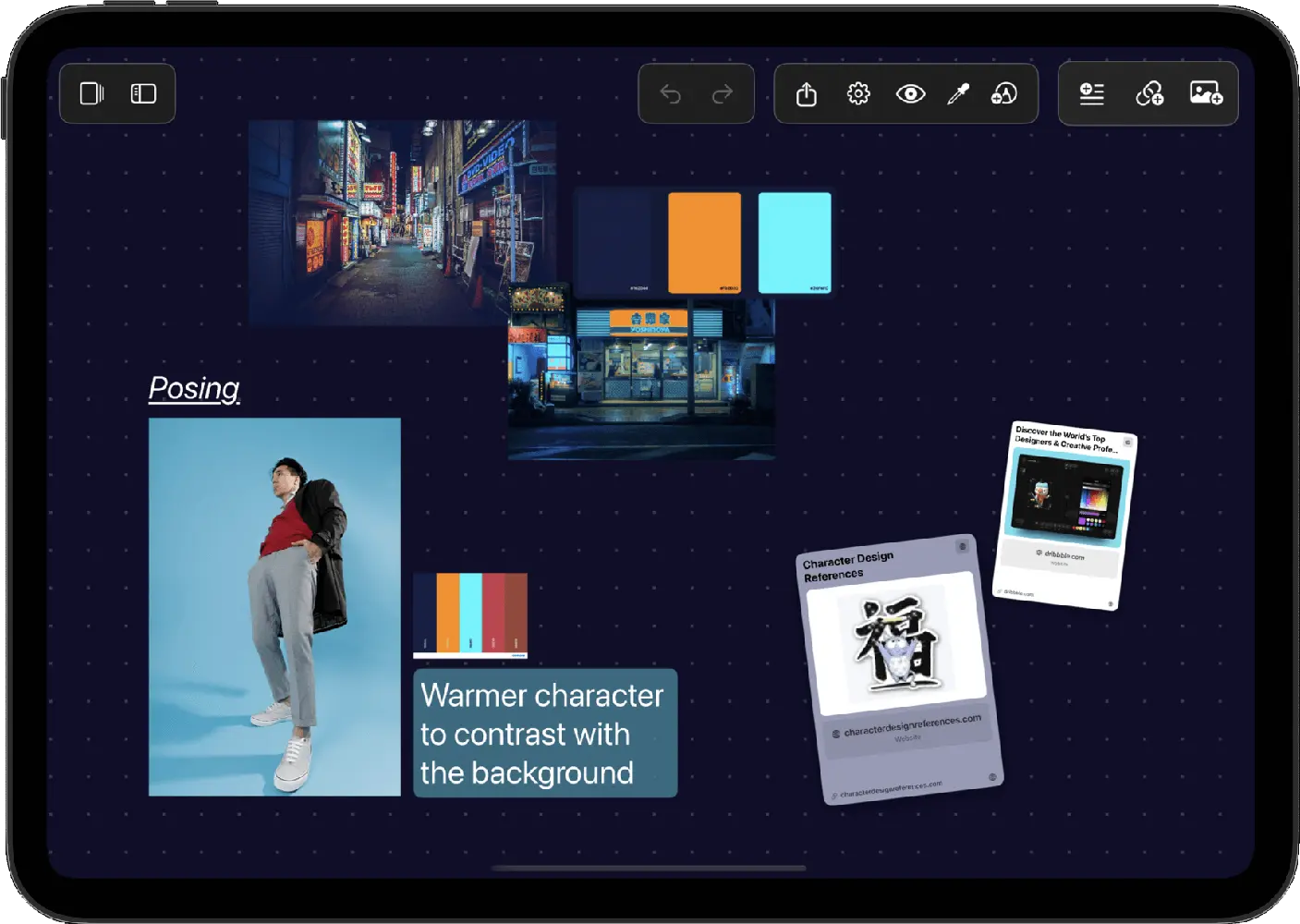ArtDeck canvas on iPad