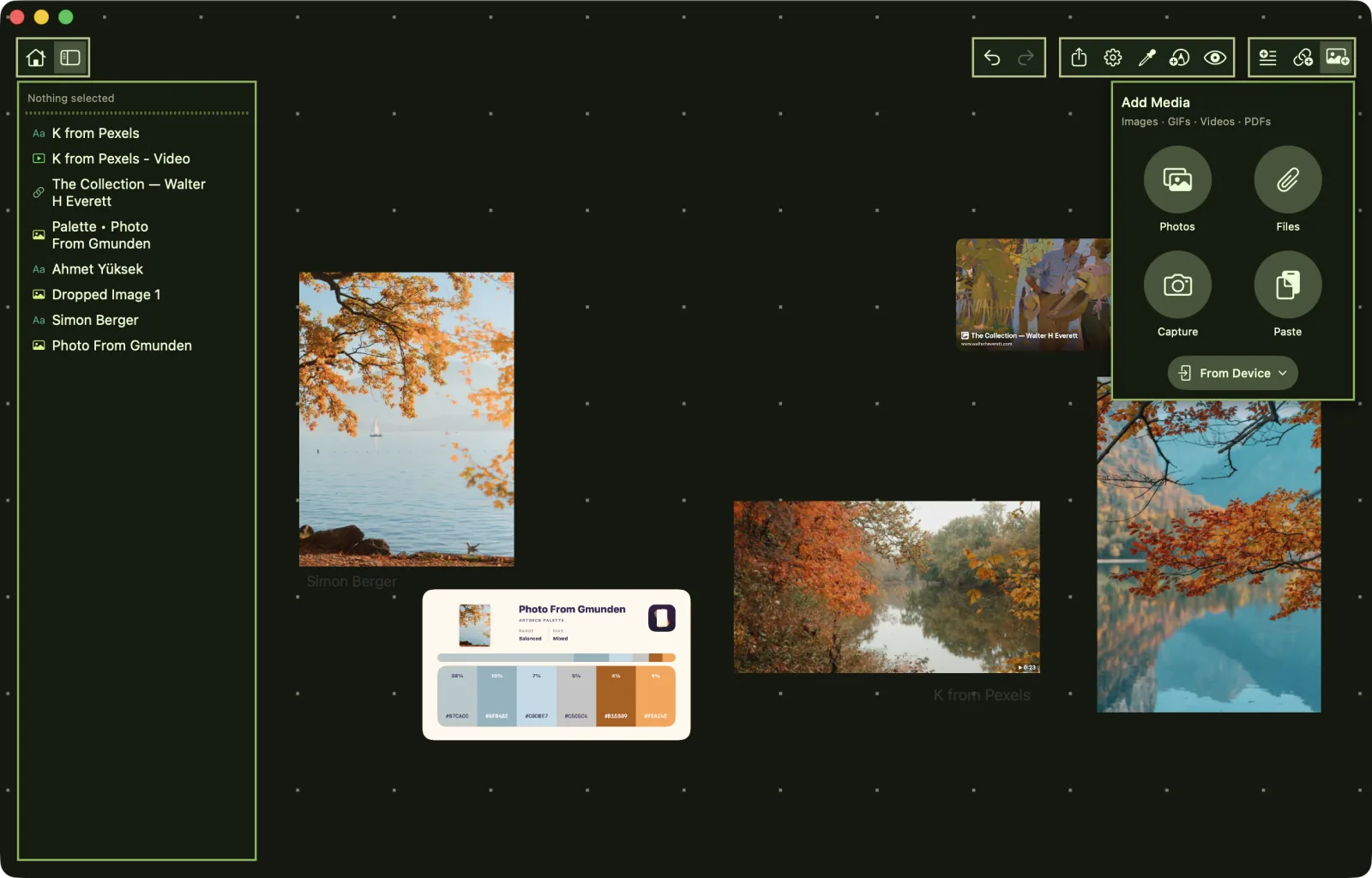 ArtDeck board using the downloadable green 2-Bit theme